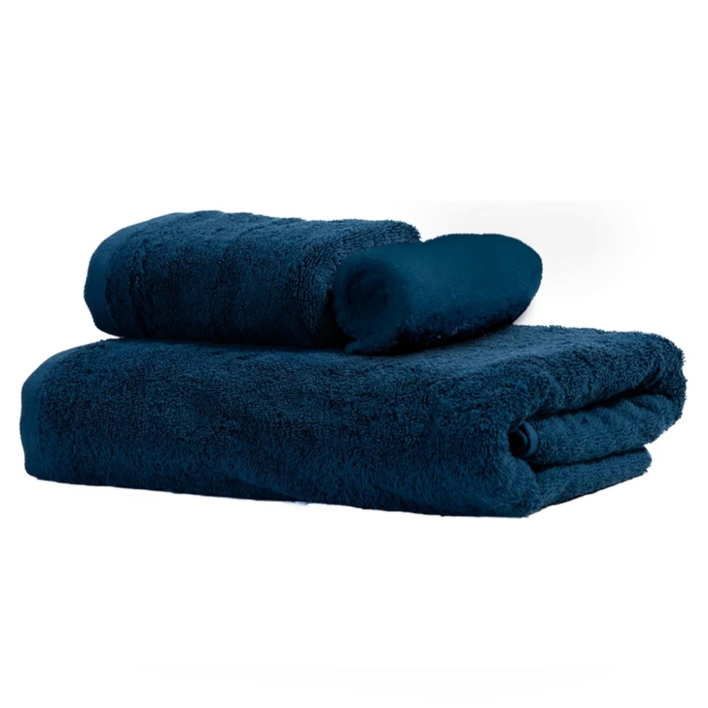 Luxurious Navy Bath Towel Set